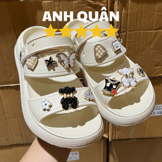 Dép sandal nữ 2 quai thời trang đế bánh mì cao 5 phân đính nhiều stick hottrend