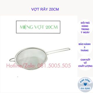 Vợt lọc trà, rây lọc trái cây, lọc bột, lọc thức ăn bằng inox vợt 20cm