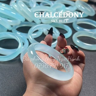 Vòng tay bản hẹ nhỏ ma nao sky blue size 52-58mm siêu đẹp Svip