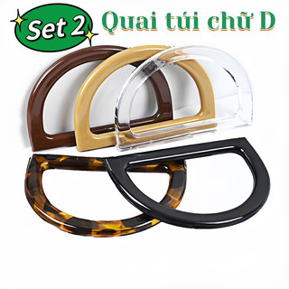  Quai túi xách chữ D handmade Set 2 cái 