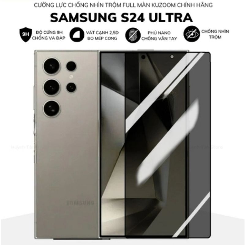 Kính cường lực chống nhìn trộm Kuzoom cho samsung S24 ultra