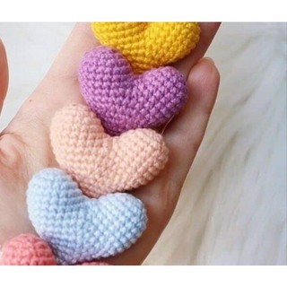 Trái tim móc len handmade