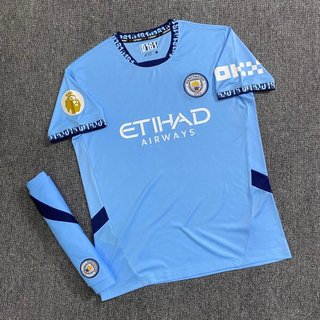 Bộ quần áo bóng đá Mc Đủ Mẫu Thun Lạnh Cao Cấp Logo Thêu A4 Man City