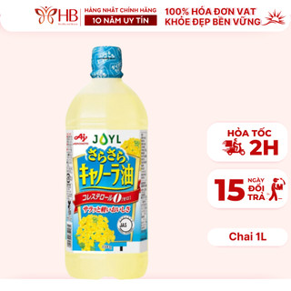 Dầu ăn hoa cải Ajinomoto nội địa Nhật chai 1L, bổ sung Omega 3&6, hỗ trợ tăng chiều cao, thể lực, không gây béo phì