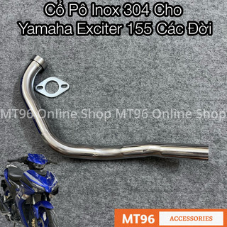 Cổ pô inox 304 cho xe yamaha exciter 155, ex 155 không gỉ sét