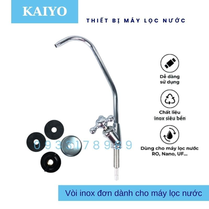Vòi Inox Không Hộp Dùng Cho Máy Lọc Nước RO, Máy Lọc Nước NANO, Máy Kiềm, Máy UF