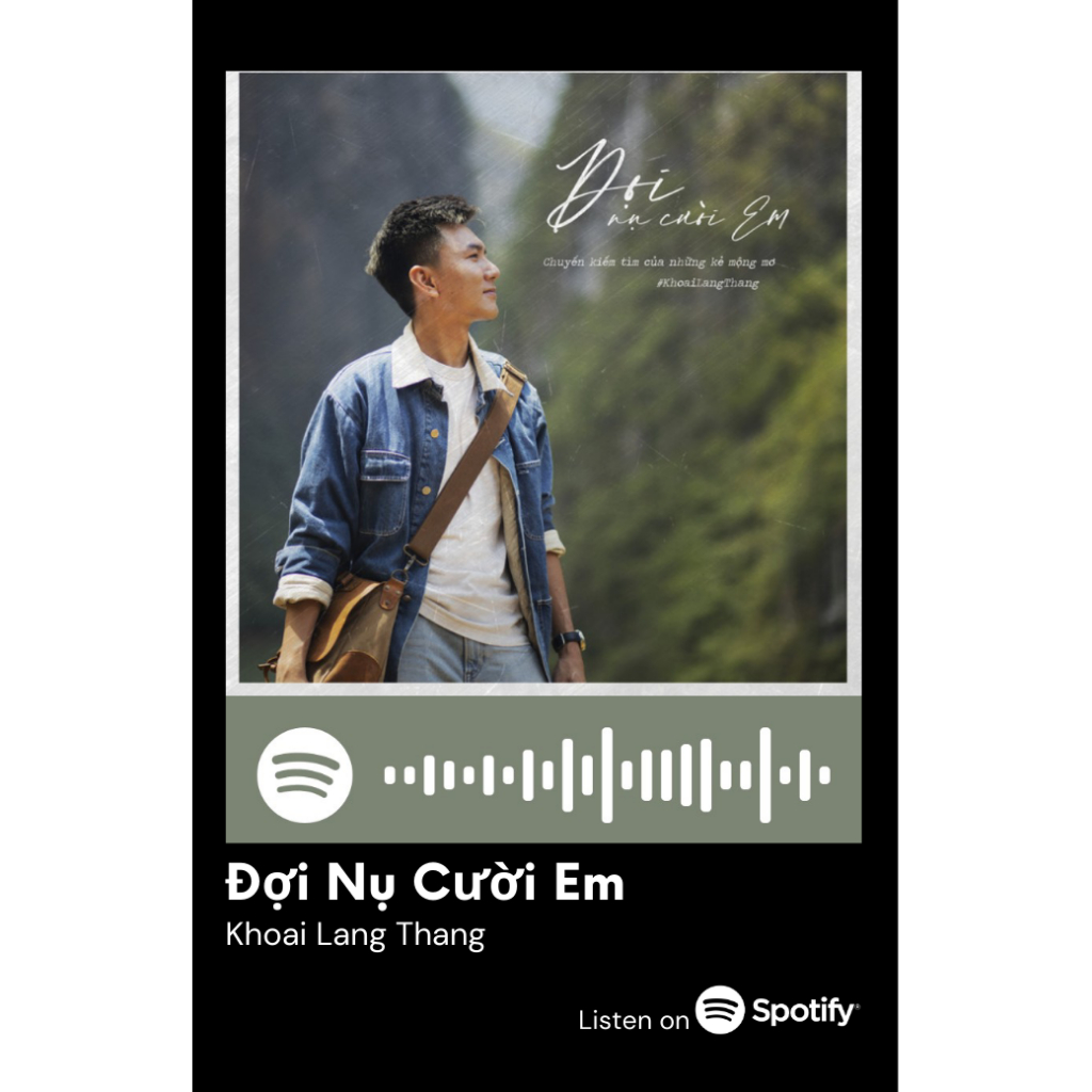 (P86 ) Poster Spotify" "Khoai Lang Thang " dán tường trang trí, phòng ngủ, góc học tập