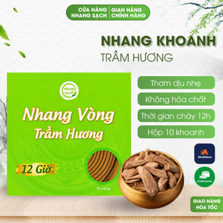 Nhang Vòng Trầm Hương Nhang Xanh – Hương Thơm Tự Nhiên Cho Thư Giãn - Thời Gian Cháy 12H