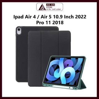 Bao Da Ipad Air 4 / Air 5 10.9 Inch 2022 Pro 11 2018 Cover Dành Cho Có Khe Cho Pencil Hỗ Trợ Smart Cover