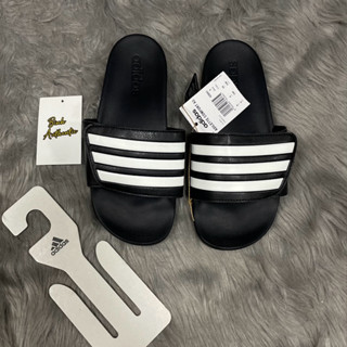 Chính Hãng Dép ADIDAS COMFORT quai dán màu Đen Trắng GZ8951 shop Binh Authentic VN