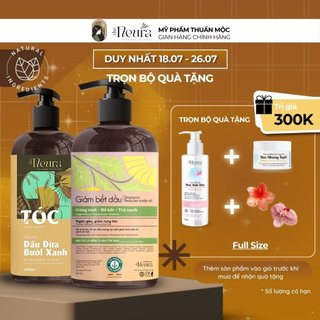Dầu gội gừng tươi bồ kết thảo mộc the Fleura, phù hợp cho da dầu tóc bết, ngăn gàu, giảm rụng tóc