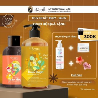 Sữa tắm thảo dược Fleura giúp làm sạch da ngăn ngừa mụn lưng và các tình trạng về da 500ml