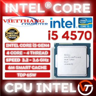 Bộ Vi Xử Lý CPU Core i5 4570 3.2 Ghz Turbo 3.6Ghz 4 nhân 4 luồng Socket 1150 ( Cũ - 2nd )