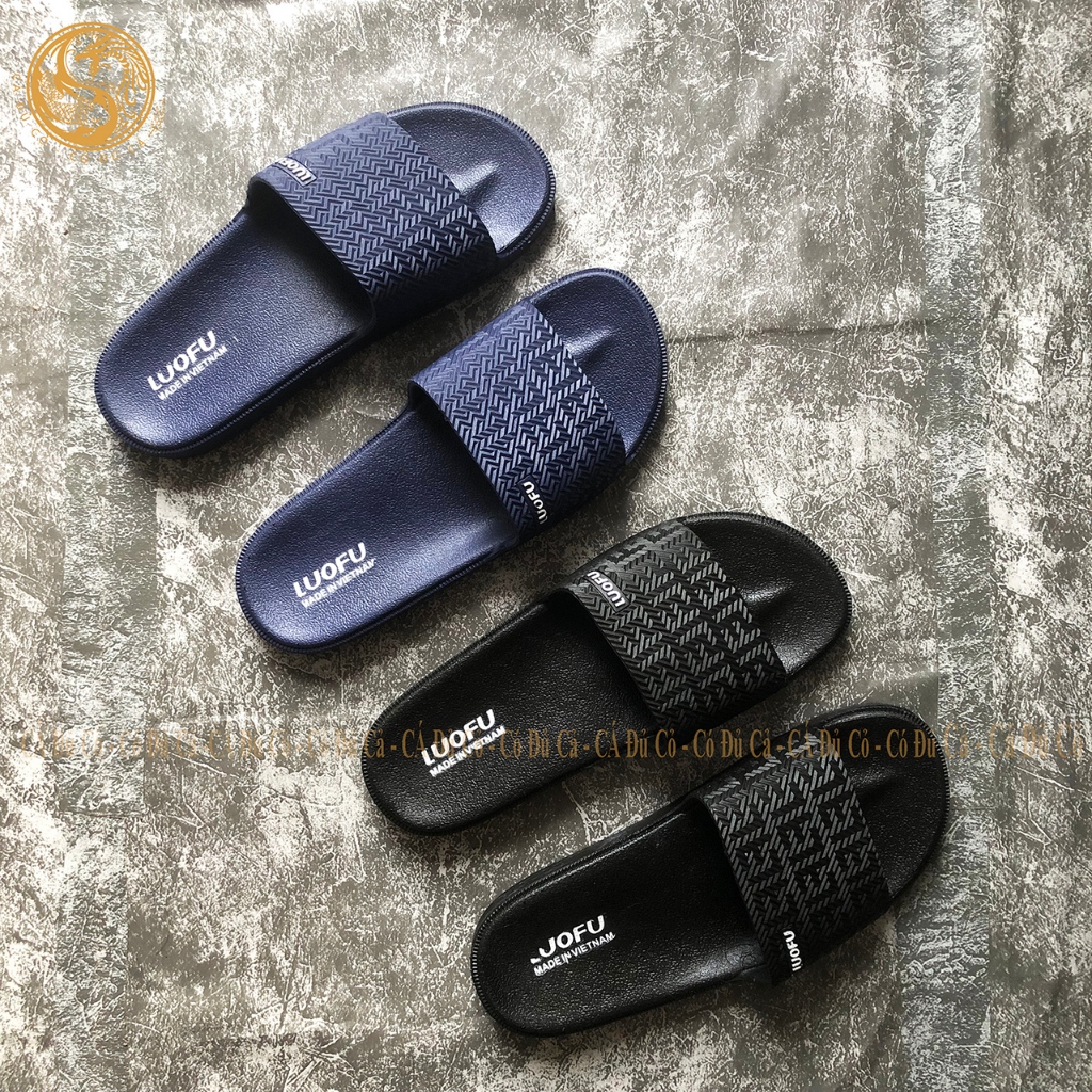 Dép đúc nam Luofu dép quai ngang unisex siêu mềm dẻo bền đẹp