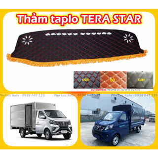 Thảm lót taplo xe tải teraco star 990kg loại nhung và da cacbon 6d