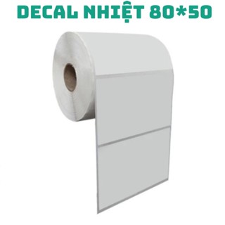[CUỘN 30MET] Giấy In Tem 80x50 mm Decal In Nhiệt 8x5 cm Giấy Nhiệt 80*50 Tem Mã Vạch 8*5 Nhãn Dán In Thông Tin Sản Phẩm