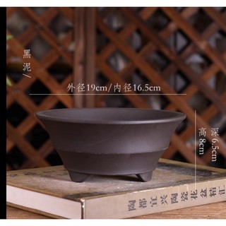Chậu tròn viền chân cao - Chậu Bonsai Trung Quốc - Chậu Bonsai Mini