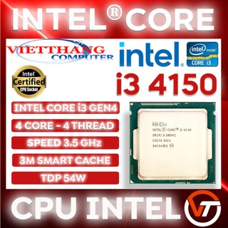 Bộ Vi Xử Lý CPU Core i3 4150 3.5 Ghz Socket 1150 ( Cũ - 2nd )