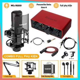 Mic livestream | micro thu âm sound card focusrite solo gen 4 & mic takstar pc k850 hát livestream chuyên nghiệp