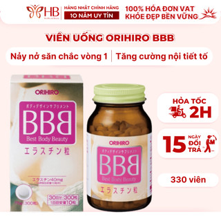 Viên uống nở ngực ORIHIRO BBB Best Beauty Body 300 viên giúp tăng kích thước vòng 1 tự nhiên