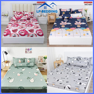 Bộ ga gối poly cotton 4 món Ga giường 2 vỏ gối và vỏ gối ôm chọn màu - Bo chun miễn phí m2 m6 m8