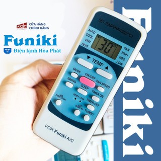 Điều khiển điều hoà Funiki Remote máy lạnh Funiki nút hồng Hàng đẹp tặng Pin chống chảy nước