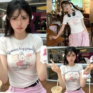 Áo thun nữ , áo thun croptop in thỏ
