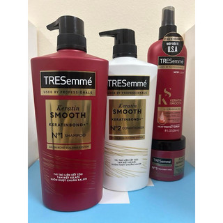 Dầu gội và dầu xả tresemmé keratin smooth 640g-620g