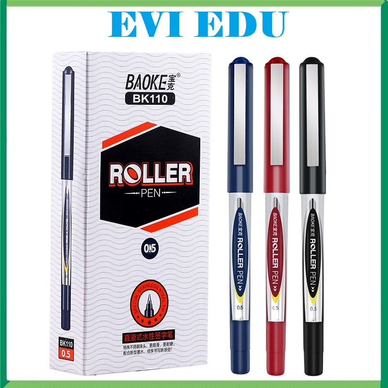Hộp 12 cây bút lông kim mực gel nước Baoke BK110 / Bút kim BK110 ngòi 0.5mm