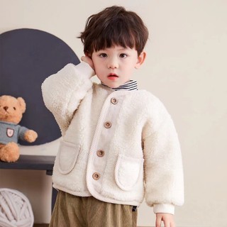 Áo khoác lông cừu cổ bèo ren cho bé trai bé gái từ 5-15kg ÁO KHOÁC LÔNG CAO CẤP XUẤT HÀN