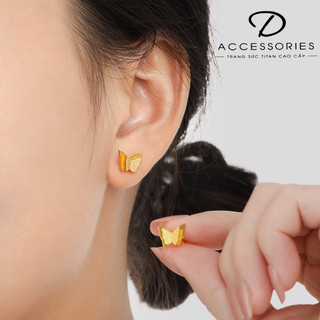 Bông tai/khuyên tai titan bướm chạm cát