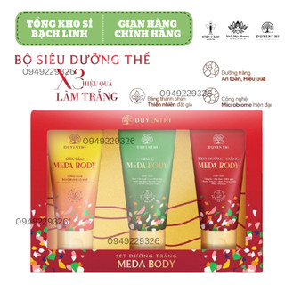 Combo Meda Body Duyên Thị - Sữa Tắm + Kem Ủ + Kem Dưỡng Trắng - Bách Y Sâm (Mẫu mới nhất)