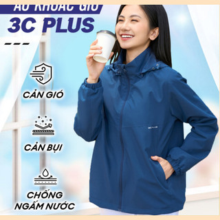  áo gió nữ 3c pluss 2 lớp lót vải lưới chất vải gió nano tráng bạc chống nước  gió 