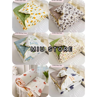  Chăn hè Cotton Đũi xơ Đậu Nành  kích thước 2mx2m3 - mền hè mềm mại dùng 4 mùa 