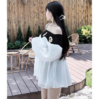 Váy Trễ Vai Tay Bồng Hàng Sẵn Shop
