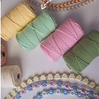 [BÁN THEO MÉT, KHÔNG PHẢI CUỘN] Sợi Thừng Cotton Macrame 3mm