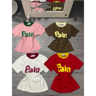 Áo thun baby tee in chữ pain