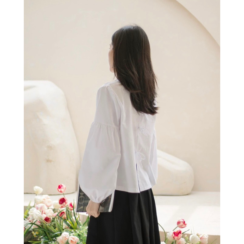 Áo sơ mi thắt nơ cổ bèo - Lily