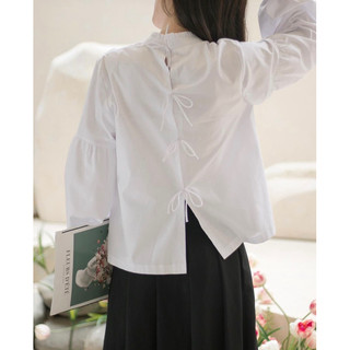 Áo sơ mi thắt nơ cổ bèo - Lily