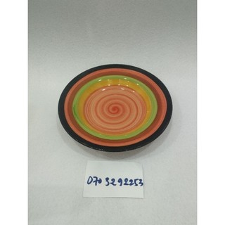 Dĩa thủy tinh opal lòng sâu 20cm, dĩa sứ cầu vòng 18cm