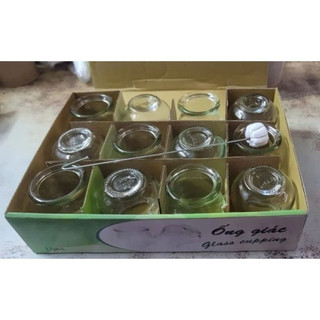 Trọn bộ 12 ống giác hơi thuỷ tinh + cây mồi lửa