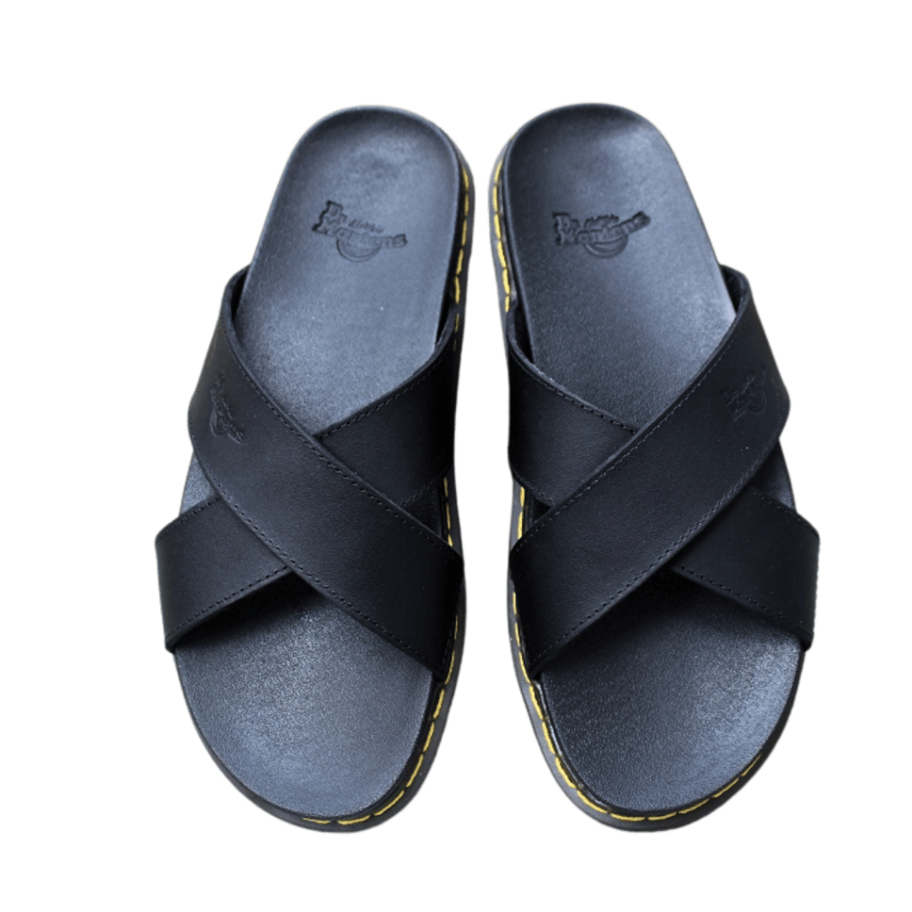 Dép Dr.Marten  Quai Chéo Da Bò Thật . Dép Dr,Thailand ( DR.QC07 New)