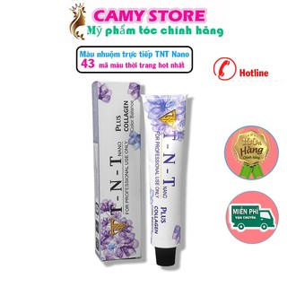  Màu  thuốc  nhuộm tóc TNT Nano lên từ nền đen tự nhiên không cần tẩy bền màu mùi thơm chất đặc không rát da đầu 