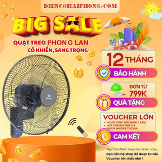 Quạt treo tường Phong Lan (có điều khiển) T400-KDK
