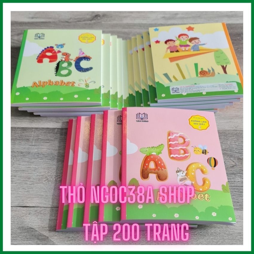 Tập Vở Học Sinh ABC 200 Trang Tân Hưng, Định Lượng 80gsm, Vở 4 Ô Ly.