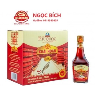 Nước mắm Khải hoàn thùng 6 chai 205ml 43 độ đạm
