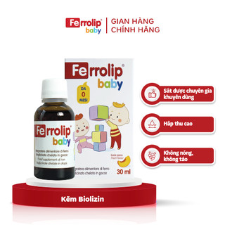 Sắt Ferrolip baby dạng siro 30ml
