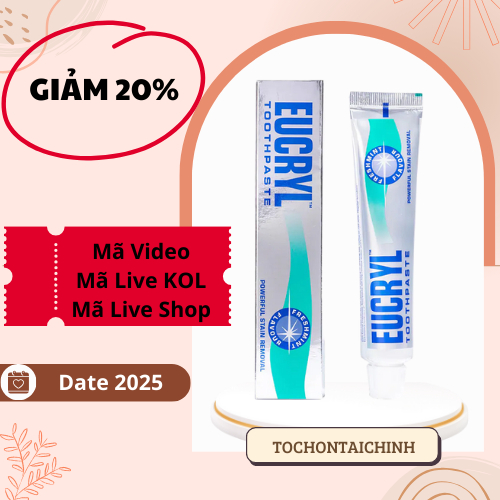 Kem Đánh Răng Bạc Hà Eucryl Toothpaste 62g