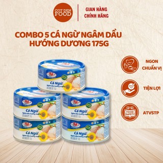 Combo 5 hộp cá ngừ ngâm dầu hướng dương hạ long 175g