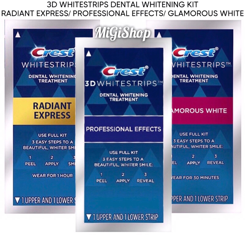 Miếng Dán Trắng Răng Crest 3D Whitestrips Dental Whitening Kit